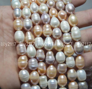 Wholesale 11-12mm Multi-Color South Sea Baroque Real Pearl Loose Beads 14.5" - Picture 1 of 8