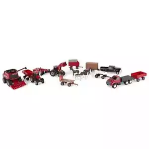 Case IH 20pc Farm Toy Tractor & Wagon Play Set 1/64 Scale TOMY Toy - Picture 1 of 1