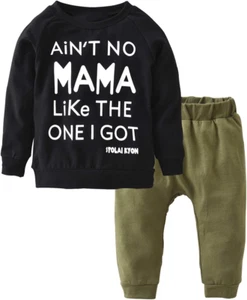 Toddler Baby Boy Letters Printed Tops Pants Leggings Outfits Clothes Set - Picture 1 of 12