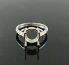 925 Sterling Sliver Ring-8x8 MM Round Semi Mount Ring-Without Gemstone Ring