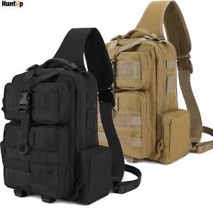 Mens Tactical Sling Bag Military Molle Crossbody Chest Pack Shoulder Backpack