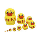 Russia 10 Layers Of Small Belly Little Yellow Duck Nesting Doll Wooden Toy Craft