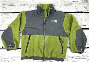 The North Face Boys Size XS Lime Green & Gray  Full Zip Polartec Fleece Jacket - Picture 1 of 5