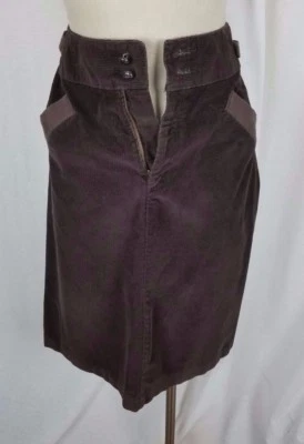 Pantalones de mezclilla vintage Levis marrón chocolate pana estilo falda mujer XS hebilla Foto 1 de 4