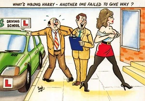 BAMFORTH COMIC POSTCARD DRIVING SCHOOL NO BC2146L UNUSED VERY GOOD - Picture 1 of 2