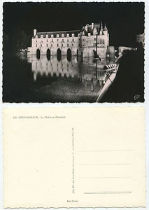 30067 - Chenonceaux - Le Chateau illumine - foto real - postal antigua - Imagen 1 de 1