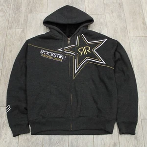 Rockstar Energy Drink Fox Racing Golden Full Zip Hoodie Jacket Men's XLarge - Picture 1 of 9