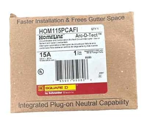 Disyuntor y combo AFCI SQD QTY-1 HOM115PCAFI - 1 polo - 15 A - 120 VAC - Imagen 1 de 1