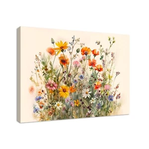 Arte dei fiori selvatici, acquerello arte dei fiori selvatici, arte da parete con cornice, decorazione casa - Foto 1 di 15