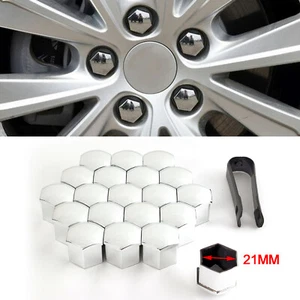 Silver Car Accessories Wheel Nut Lug Tyre Hub Cover Caps For Tesla Model 3 S X Y - Picture 1 of 6
