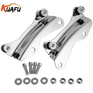 Chrome 4 Point Docking Hardware For Harley Luggage trunk Road King Glide 2014-25 - Picture 1 of 7