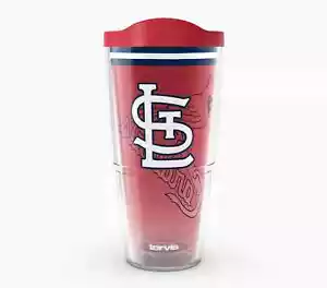 ST LOUIS CARDINALS, 24oz DOUBLE WALL, TUMBLER FROM TERVIS WITH LID INCLUDED - Picture 1 of 4