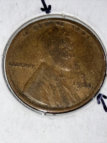 1920 Lincoln Wheat Cent Lamination Error OBV  And Stamp Through On Reverse Cover
