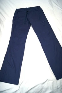 landau scrub pants women's XS tall grayish blue stretch 5 pockets pen holder - Picture 1 of 12