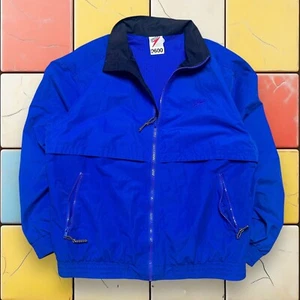 Vintage Speedo Windbreaker Jacket Full Zip 90s Men M Blue Embroidered Mesh Lined - Picture 1 of 8