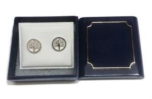 PENDIENTES ARBOL de la VIDA pequeños, ideales. 9 mm PLATA DE LEY 925 con Estuche - Imagen 1 de 4