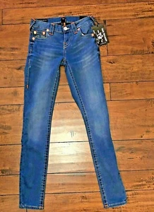 Pantalones de mezclilla para mujer True Religion Halle súper ajustados azules elásticos nuevos con etiquetas 149 - Imagen 1 de 9
