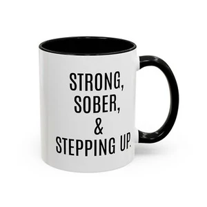 Sobriety Coffee Mug, Stepdad Gift, Ceramic Cup, AA Mug, Sober Anniversary - Picture 1 of 65