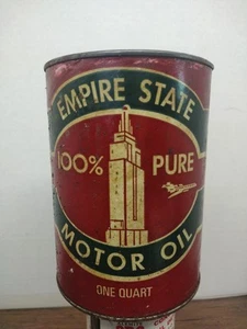 Empire State 100 % reines Motoröl Karton Quart Dose. Vintage leere Vitrinendose - Bild 1 von 5
