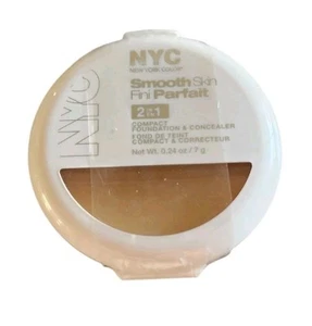 NYC Smooth Skin Fini Parfait Compact Foundation & Concealer ~ Medium 003 - Picture 1 of 2