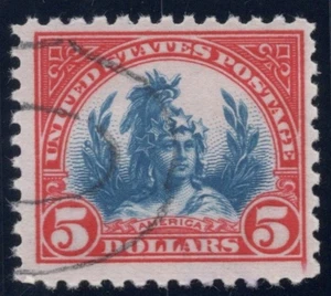 SC# 573, 1922--$5.00 America Issue, Used - Picture 1 of 1