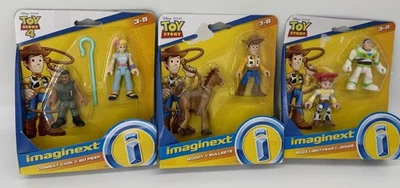 Imaginext Toy Story 4 Lote de 6 Figuras - Paquete de 3 Set Buzz Bo Peep Carl Jessie Woody Foto 1 de 4