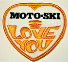 Vintage Moto-Ski I Love You Mod Cloth Snowmobile Jacket Patch New NOS 1970s