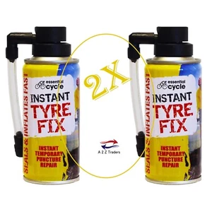 2x Kit de reparación de pinchazos rápidos de sellos e inflados de neumáticos de bicicleta instantáneos 200 ml - Imagen 1 de 2