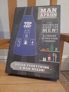 Man Apron Gift BBQ, Grilling Color Blue - Picture 1 of 6
