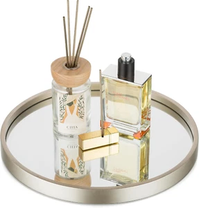 Mirror Bathroom Vanity Tray: Champagne Gold Perfume Organizer Modern Decorative - Picture 1 of 7