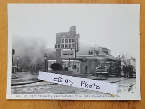 York Co. PA Fire 1970 Dallastown Store Original Prensa Foto Camión Bomberos - Imagen 1 de 4