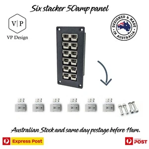 Six stacker 50Amp Anderson plug panel - Picture 1 of 3