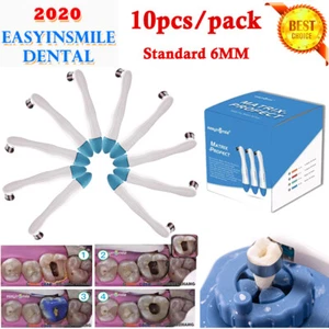 US 10Pcs Dental Standard Pro Matrix Bands 6MM Stainless Steel Contoured Matrices - Picture 1 of 12