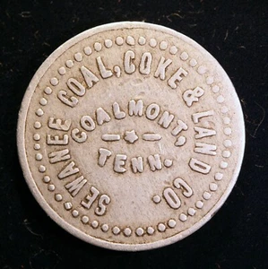 GETTONE SCARCE Tennessee coal scrip - Sewanee Coal, Coca-Cola, Land, 10, Coalmont, Tenn. - Foto 1 di 2