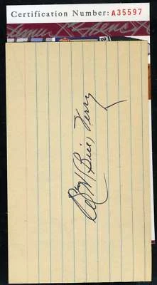 Bill Terry Jsa Coa Autograph 3x5 Index Card Hand Signed Authentic - Image 1 of 2