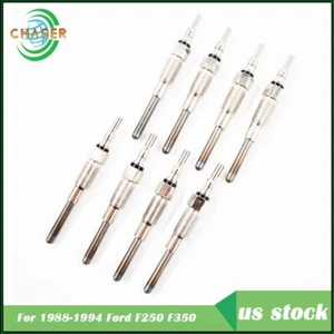 8pcs Glowplug Set For 1988-1994 Ford Diesel F350 F250 5.8 7.3L - Picture 1 of 7