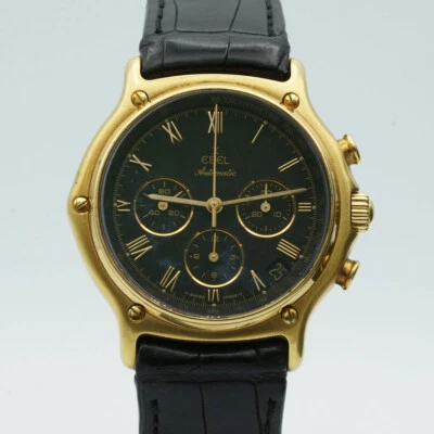 EBEL EL PRIMERO CHRONO AUTOMATIK HERREN UHR 39MM 18K GOLD VINTAGE 8134901 - Bild 1 von 4
