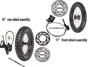 70/100-17 & 90/100-14 Tire Rim PitBike Bigwheel Apollo SSR 125cc 140cc Motocross - Foto 1 di 12
