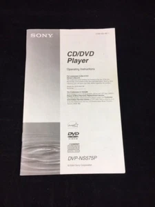 OPERATING INSTRUCTIONS SONY CD/DVD PLAYER DVP-NS575P - Picture 1 of 1