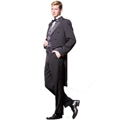 Mens Tailcoat Black 100% Wool Tuxedo Tails NEW Jacket - Image 1 of 3