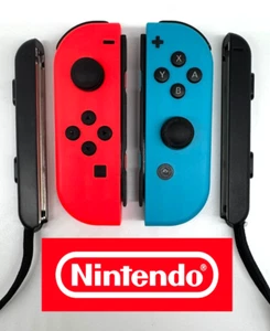 Nintendo Switch Joycons 🎮 | Neon Rot/Blau | ORIGINAL | MIT Handschlaufen! 🎮✅ - Bild 1 von 4