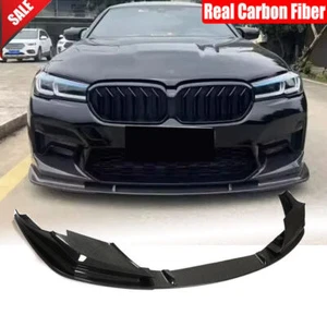 Fit For BMW 5 Series F90 M5 M5C LCI 2021-24 Real Carbon Front Bumper Lip Spoiler - Foto 1 di 12