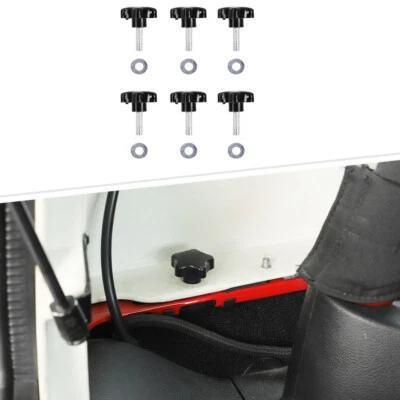 8x Kit de tuercas de tornillo para pulgar pernos de extracción rápida de techo rígido para Jeep Wrangler 1995+ JK JL Foto 1 de 4
