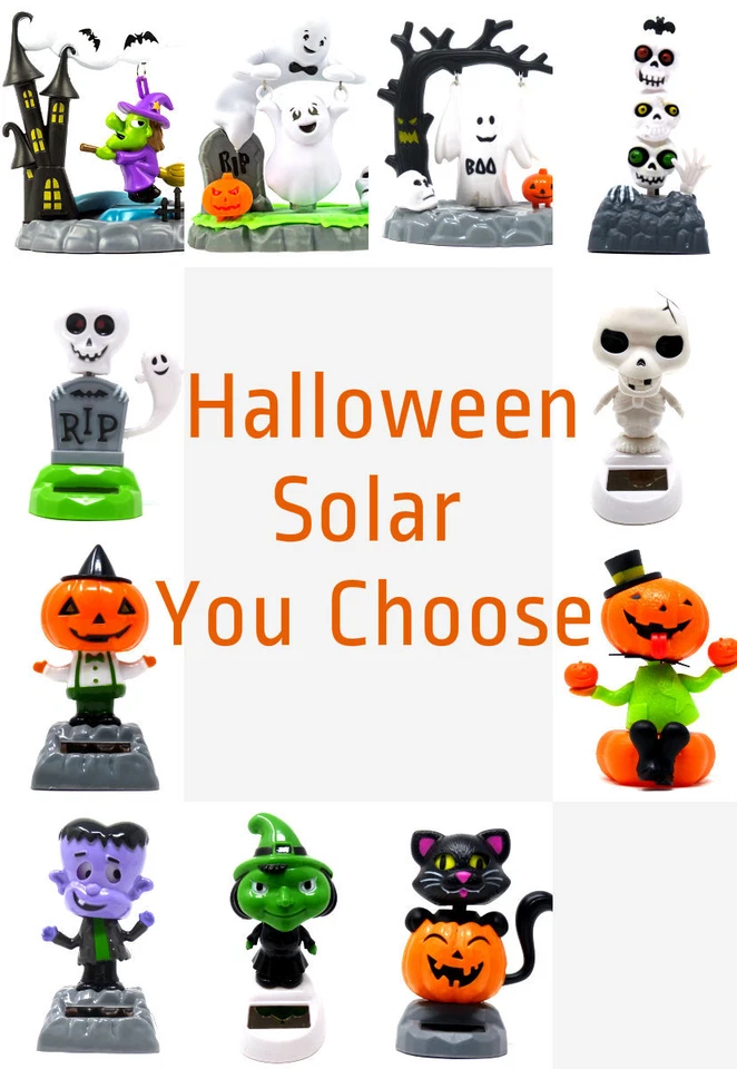 Calabaza de Halloween Bailando con energía solar gato esqueleto fantasma bruja ~ Tú eliges  Foto 1 de 1
