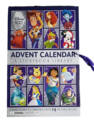 Disney 100 Advent Calendar a Storybook Library: Countdown to Christmas 2024 NEW - Image 1 of 4