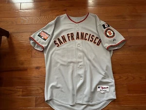 2007 GIANTS MARK GARDNER GAME USED WORN ROAD JERSEY TEAM STAMP & COA SIZE 50 - Picture 1 of 5