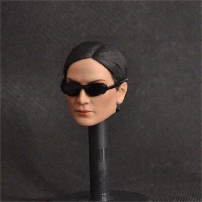 1/6 Scale Delicate Painted Carrie-Anne Moss Trinity Sculpt Head Fit 12" Figure - Image 1 of 4