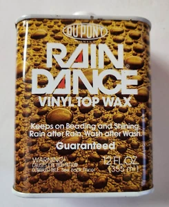 Top de vinilo vintage coleccionable de danza de lluvia cera 12 Fl. Oz. Garaje de colección - Imagen 1 de 3