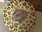 ST MARTIN EMAIL DE LIMOGES WILD ANIMALS DECORATIVE PLATE COUGAR 10” SIGNED