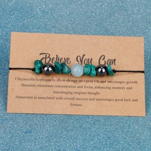 Natural Amethyst Stone Beads Bracelet Gemstone Believe You can Manifestation UK - Picture 1 of 6